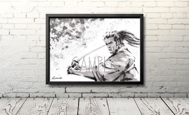 侍のイラスト（Samurai warrior＃14）