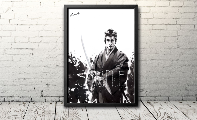 侍のイラスト（Samurai warrior＃15）